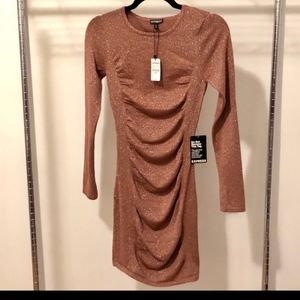 Ruched Sparkly Express Dress Sm